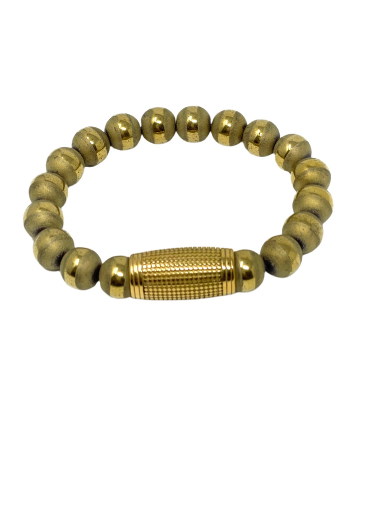 Golden Glow: Matte Hematite Elegance